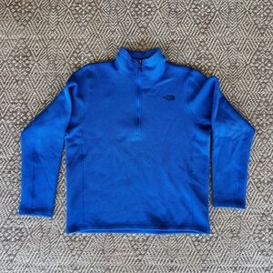 The North‎ Face Men's Lined Sweater 1/2 Zip Blue Size L